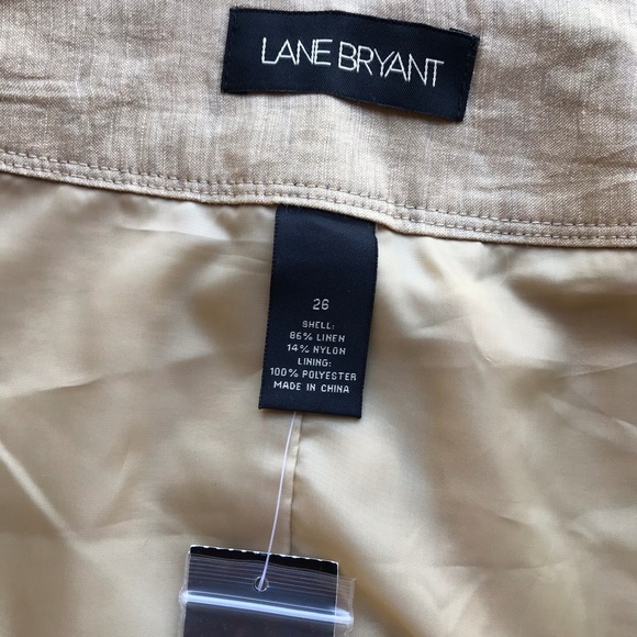 Lane Bryant Gold Crinkle Wrap Skirt NEW NWT 26 - Picture 2 of 5